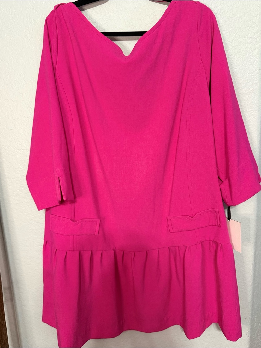 Victoria Beckham Fuchsia Midi Dress